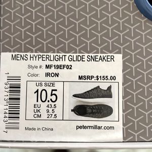 Peter Millar Men’s Hyperlight Glide Sneaker 10.5 Color:Iron
